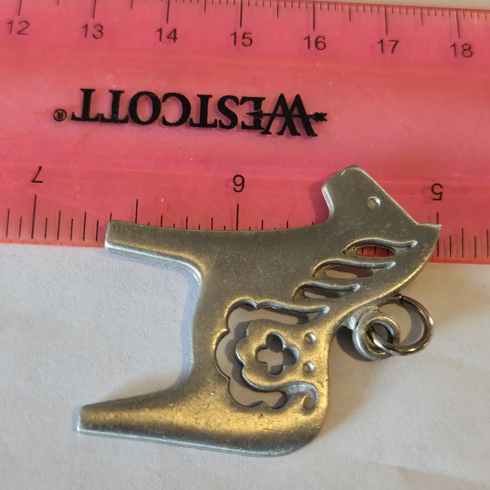 Rune Tennesmed Metal Dala Horse Pendant Mid-Century Modern Pewter Swedish - Picture 6 of 9